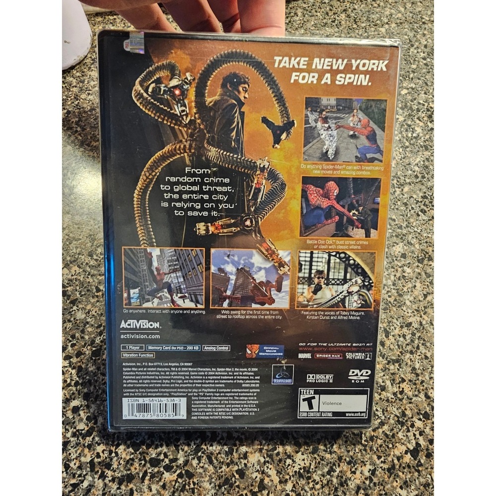 Spider-Man 2 Sony PlayStation 2 PS2 Activision 2004 NTSC Factory Sealed New - Picture 2 of 7
